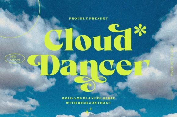 Cloud Dancer: A Bold Serif Font for Nostalgic Brand Identity