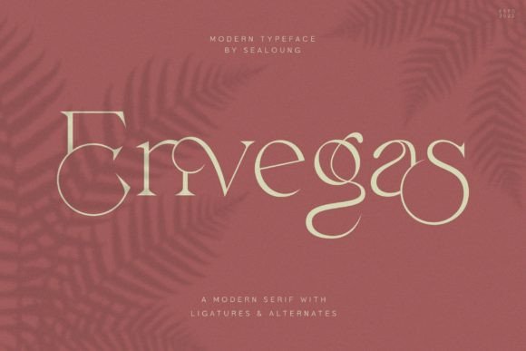 Envegas: A Modern Serif Typeface for Authentic Brand Identity