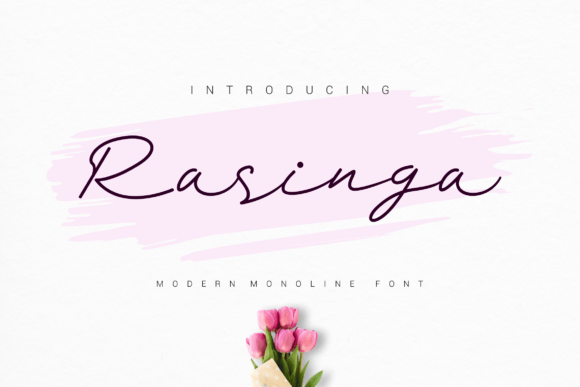 Rasinga: A Modern Script Typeface for Bold Editorial Design